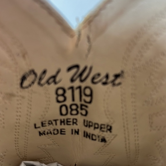 Old West Pink Childrens Girls Corona Leather J Toe Cowboy Western Boots Size 8.5 - Picture 14 of 17